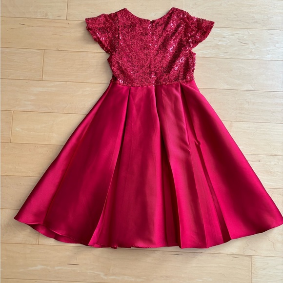 NWOT Monsoon London Truth Red Sequin Top Girls Party Dress - Size 12-13 yr - Picture 3 of 9